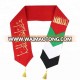 Custom special Cheap 3D embroidery UAE National Day souvenir items polyester scarf with tassels