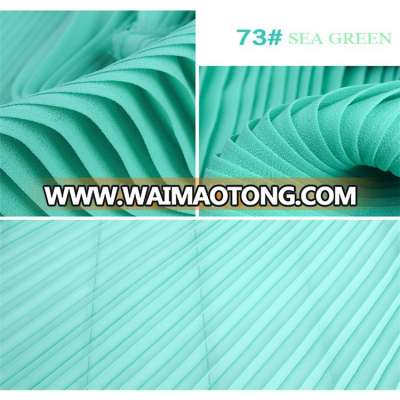 Hot sale cheap 75D 100% polyester pleated chiffon fabric