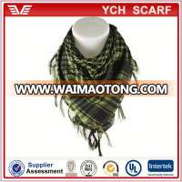 Polyester fabric shemagh scarf wholesale with fringe